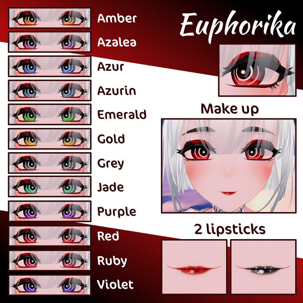 Update [Mayo / まよ] [Euphorika / ユーフォリカ] [Misaki / 海咲] ! [25 Avatars] Izanami Eyes and Make Up Textures 缩略图 25