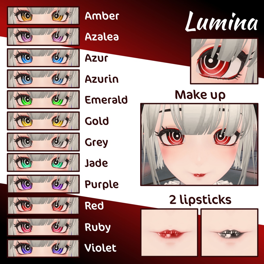 Update [Mayo / まよ] [Euphorika / ユーフォリカ] [Misaki / 海咲] ! [25 Avatars] Izanami Eyes and Make Up Textures 缩略图 21