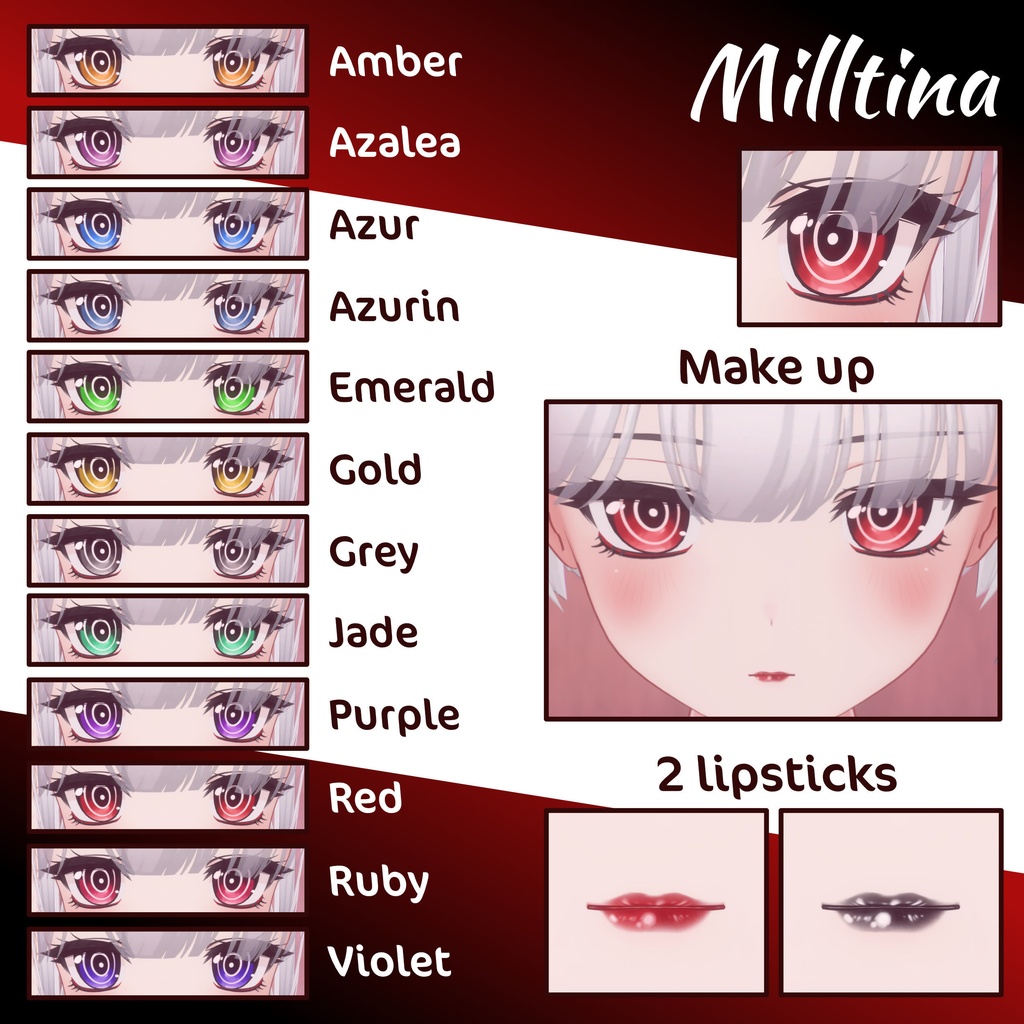Update [Mayo / まよ] [Euphorika / ユーフォリカ] [Misaki / 海咲] ! [25 Avatars] Izanami Eyes and Make Up Textures 缩略图 7