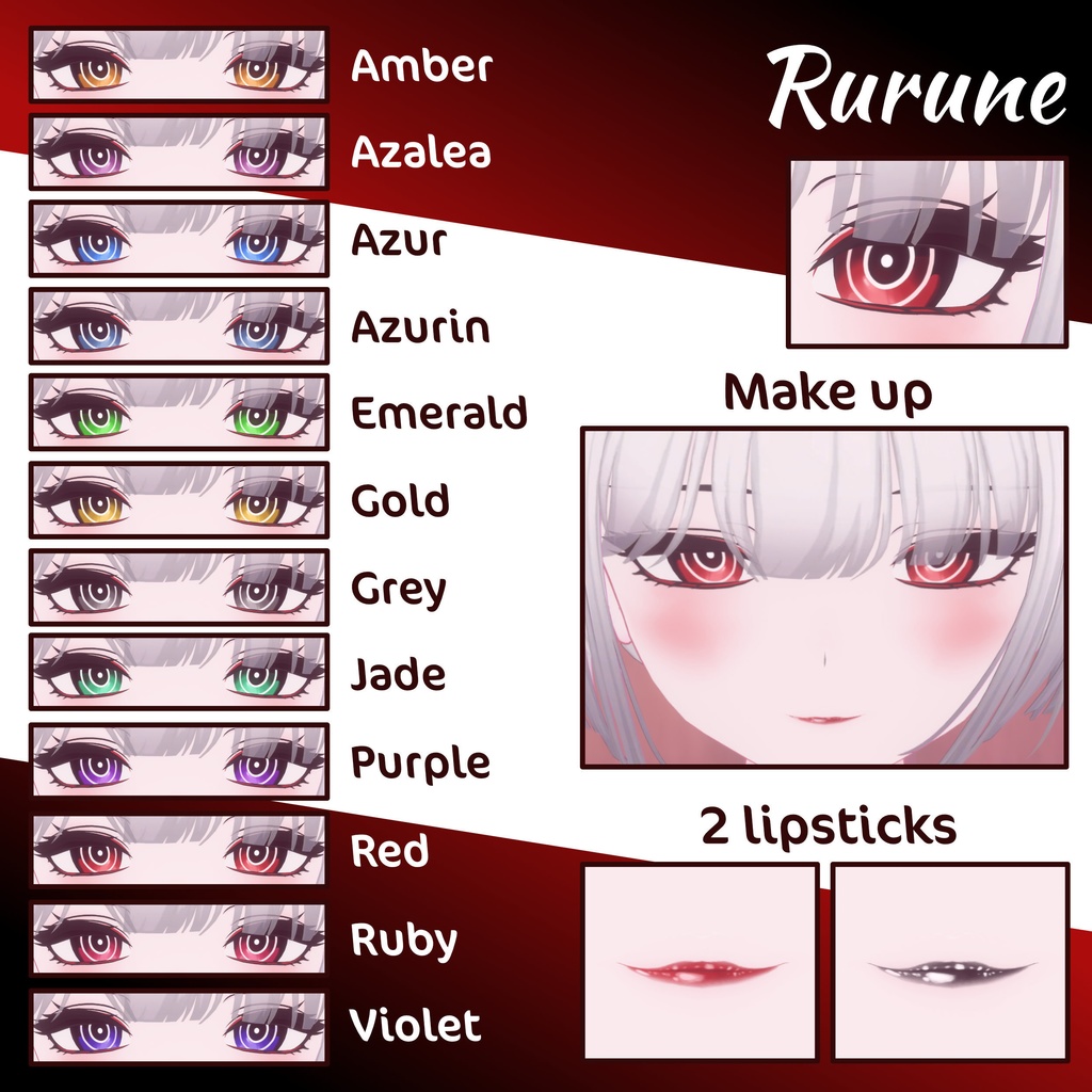 Update [Mayo / まよ] [Euphorika / ユーフォリカ] [Misaki / 海咲] ! [25 Avatars] Izanami Eyes and Make Up Textures 缩略图 11