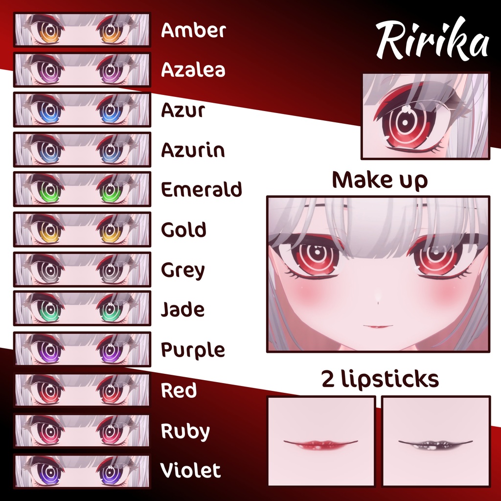 Update [Mayo / まよ] [Euphorika / ユーフォリカ] [Misaki / 海咲] ! [25 Avatars] Izanami Eyes and Make Up Textures 缩略图 10