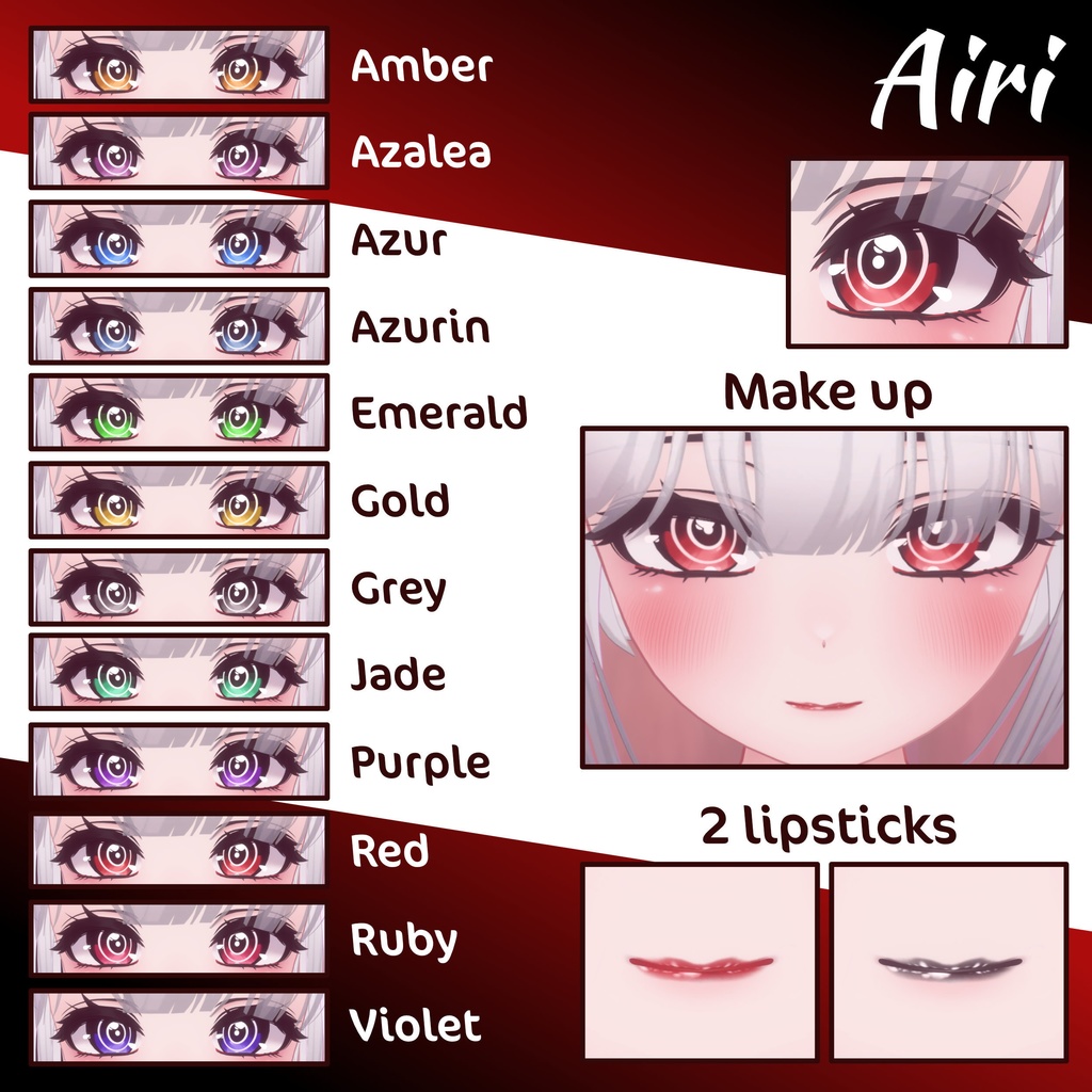 Update [Mayo / まよ] [Euphorika / ユーフォリカ] [Misaki / 海咲] ! [25 Avatars] Izanami Eyes and Make Up Textures 缩略图 2