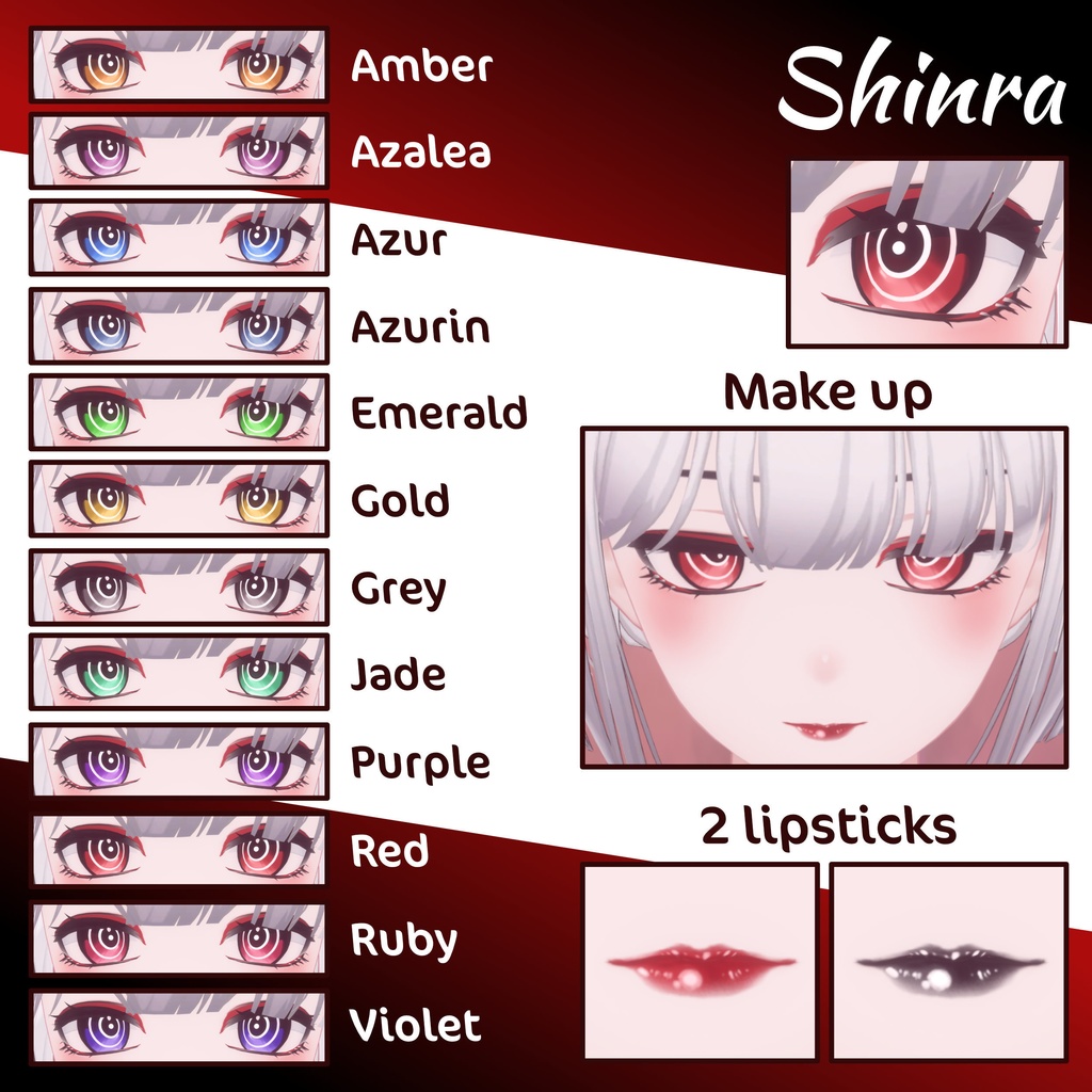 Update [Mayo / まよ] [Euphorika / ユーフォリカ] [Misaki / 海咲] ! [25 Avatars] Izanami Eyes and Make Up Textures 缩略图 14