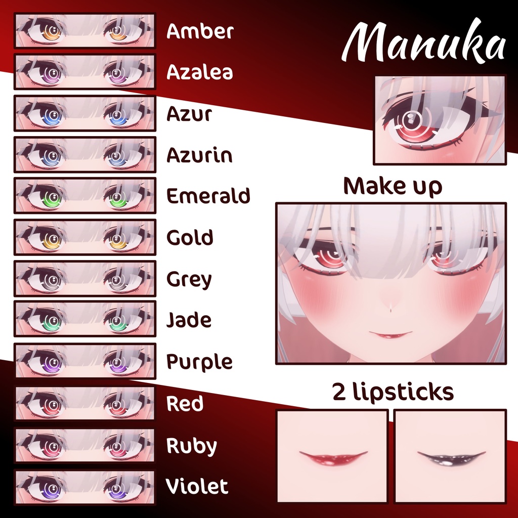 Update [Mayo / まよ] [Euphorika / ユーフォリカ] [Misaki / 海咲] ! [25 Avatars] Izanami Eyes and Make Up Textures 缩略图 6
