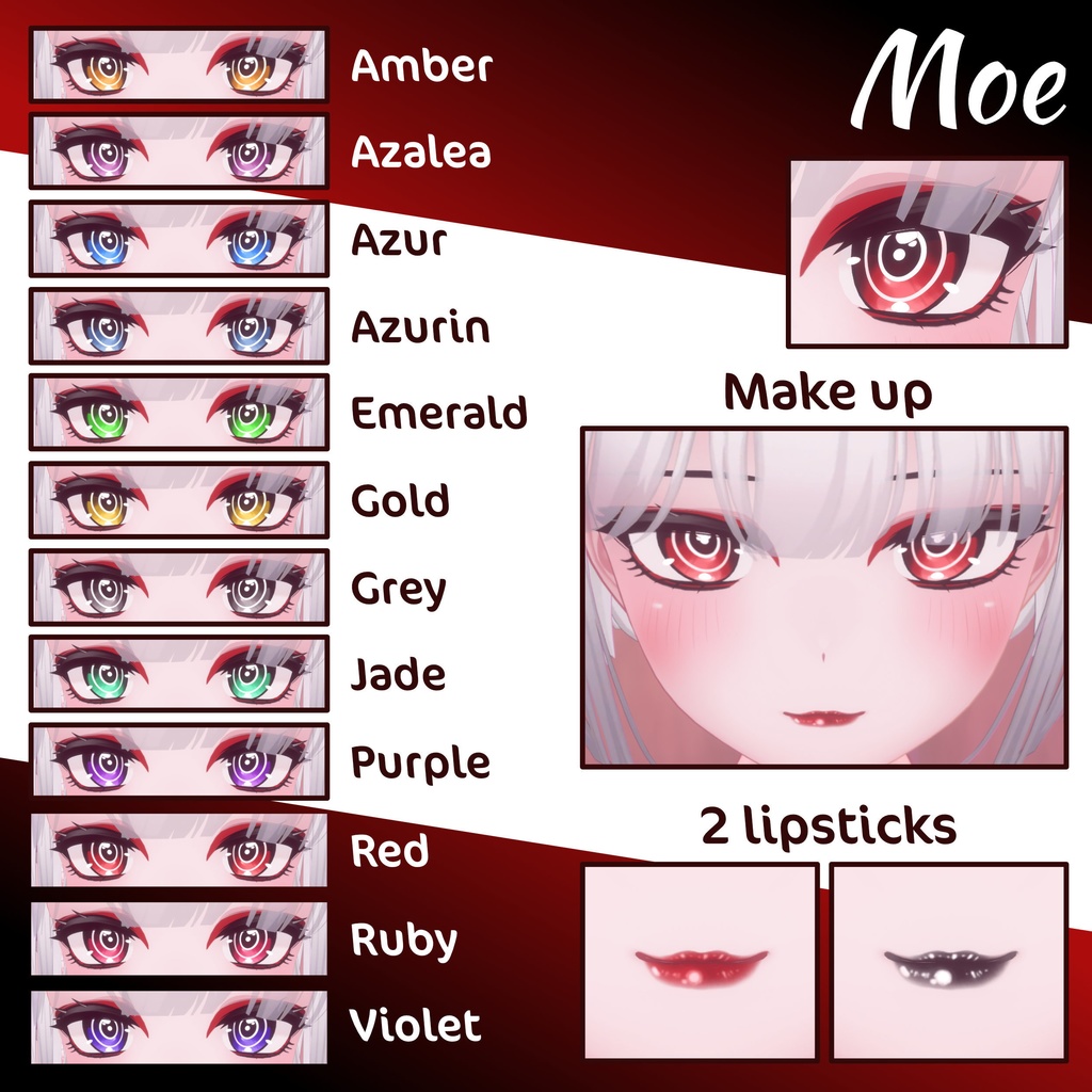 Update [Mayo / まよ] [Euphorika / ユーフォリカ] [Misaki / 海咲] ! [25 Avatars] Izanami Eyes and Make Up Textures 缩略图 9