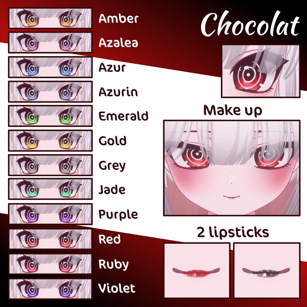 Update [Mayo / まよ] [Euphorika / ユーフォリカ] [Misaki / 海咲] ! [25 Avatars] Izanami Eyes and Make Up Textures 缩略图 3