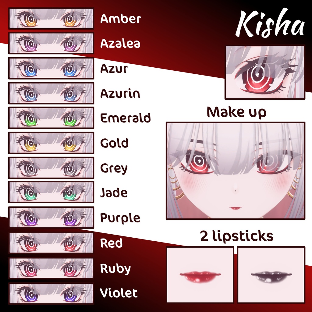 Update [Mayo / まよ] [Euphorika / ユーフォリカ] [Misaki / 海咲] ! [25 Avatars] Izanami Eyes and Make Up Textures 缩略图 5
