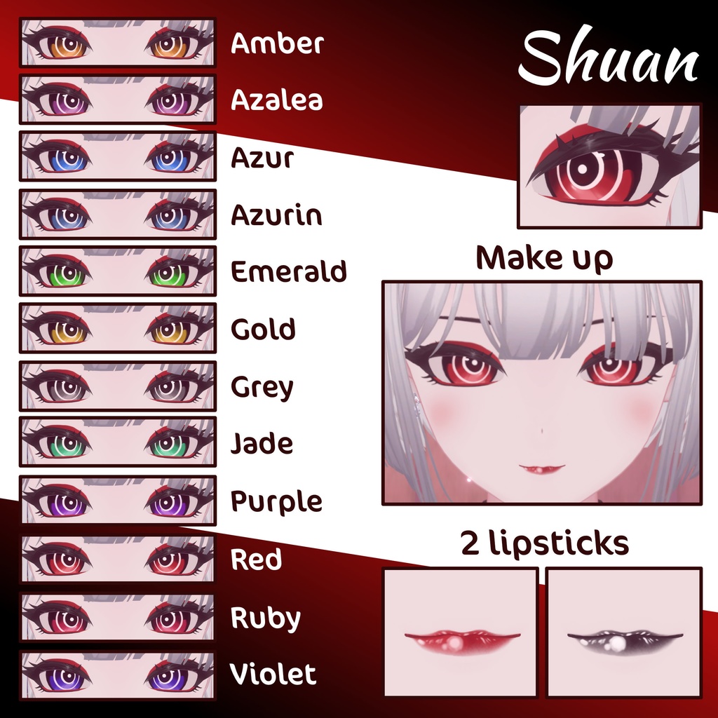 Update [Mayo / まよ] [Euphorika / ユーフォリカ] [Misaki / 海咲] ! [25 Avatars] Izanami Eyes and Make Up Textures 缩略图 18