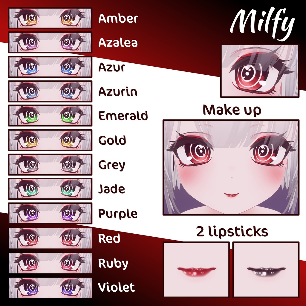 Update [Mayo / まよ] [Euphorika / ユーフォリカ] [Misaki / 海咲] ! [25 Avatars] Izanami Eyes and Make Up Textures 缩略图 19