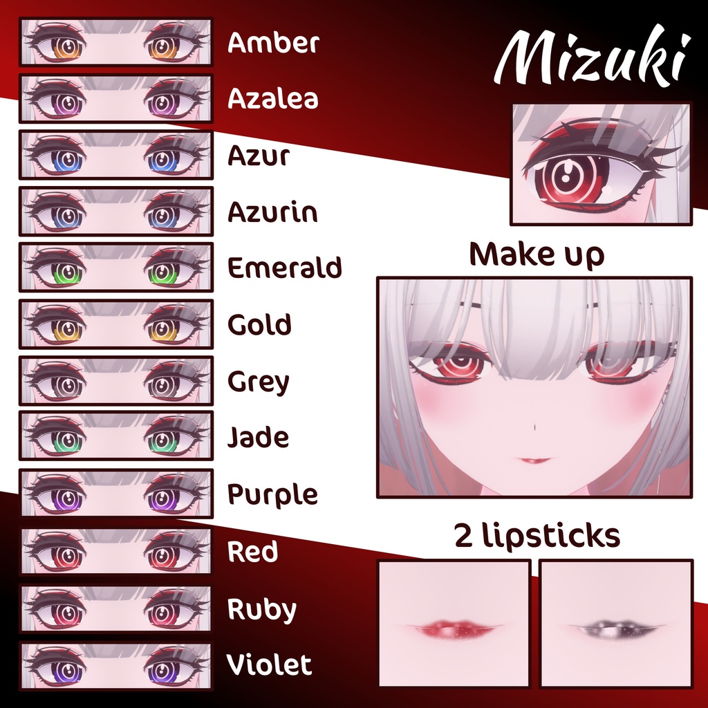 Update [Mayo / まよ] [Euphorika / ユーフォリカ] [Misaki / 海咲] ! [25 Avatars] Izanami Eyes and Make Up Textures 缩略图 8