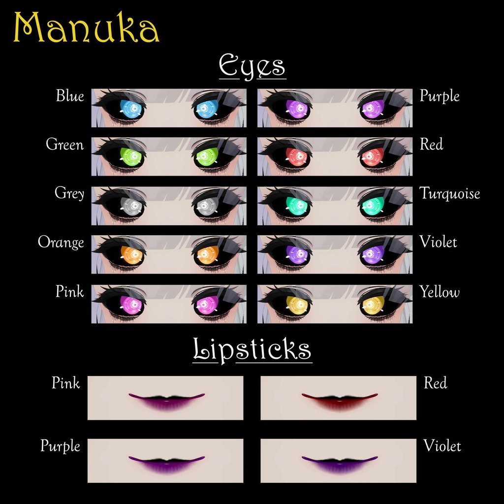 [14 Avatars] Shinigami Eyes and Make Up Textures 缩略图 7