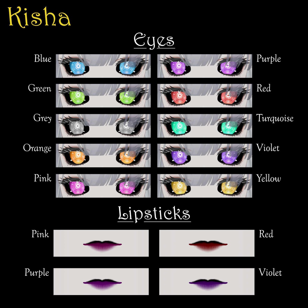 [14 Avatars] Shinigami Eyes and Make Up Textures 缩略图 23