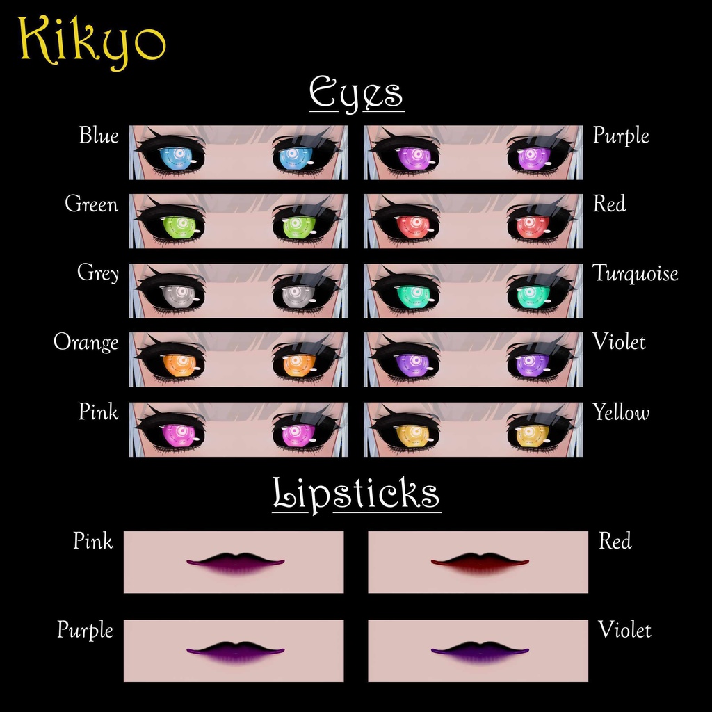 [14 Avatars] Shinigami Eyes and Make Up Textures 缩略图 5