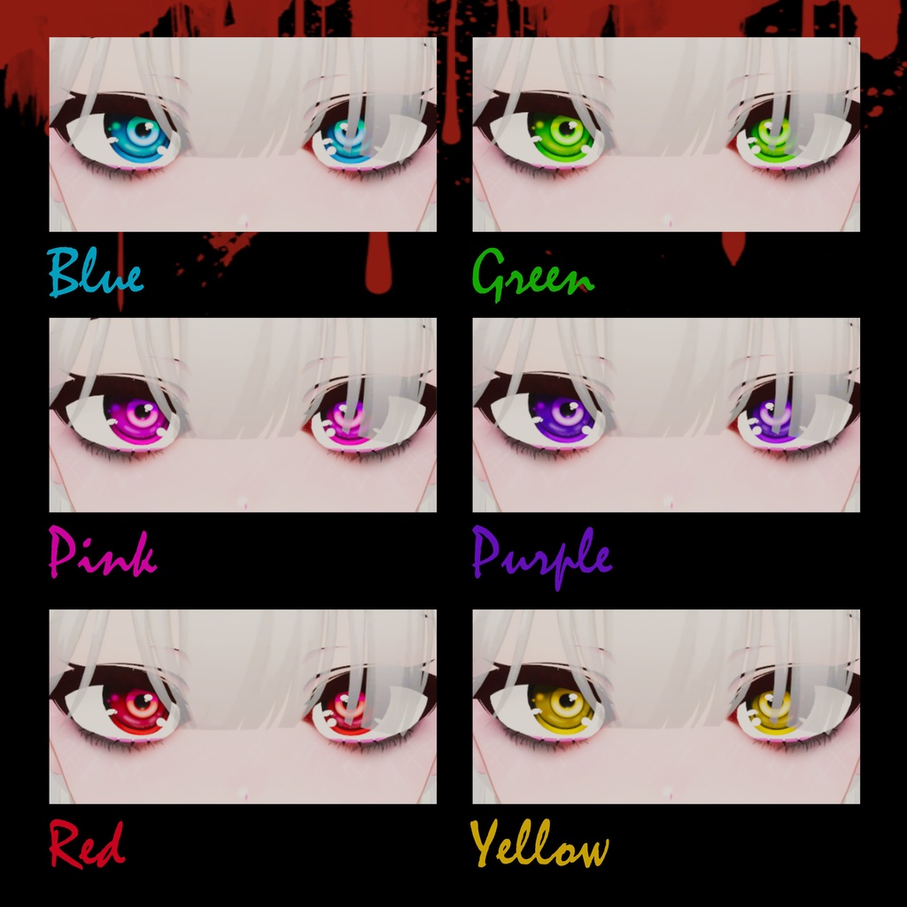 [6 Avatars] Bloody Mary Eyes, Make Up & Nails Textures 缩略图 6