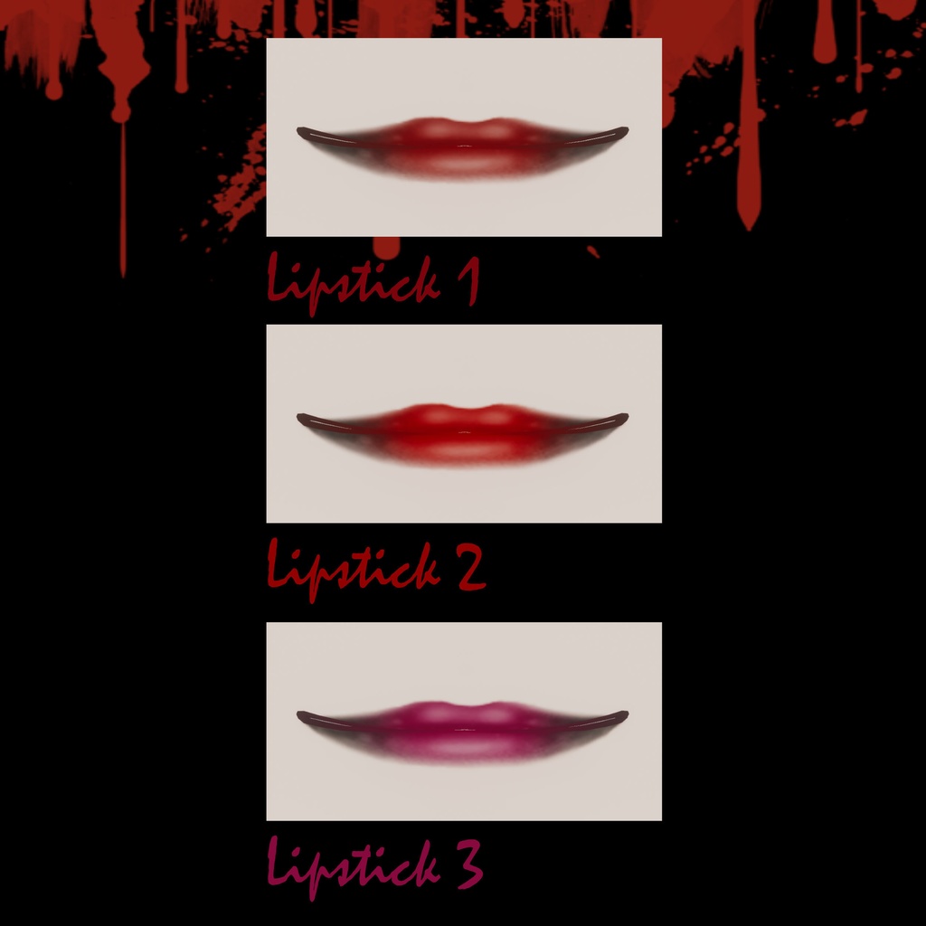 [6 Avatars] Bloody Mary Eyes, Make Up & Nails Textures 缩略图 12