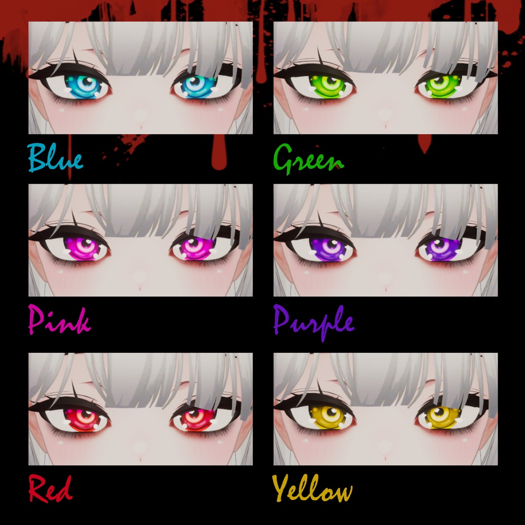 [6 Avatars] Bloody Mary Eyes, Make Up & Nails Textures 缩略图 18