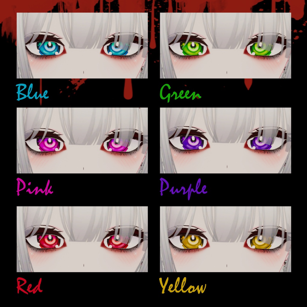 [6 Avatars] Bloody Mary Eyes, Make Up & Nails Textures 缩略图 9