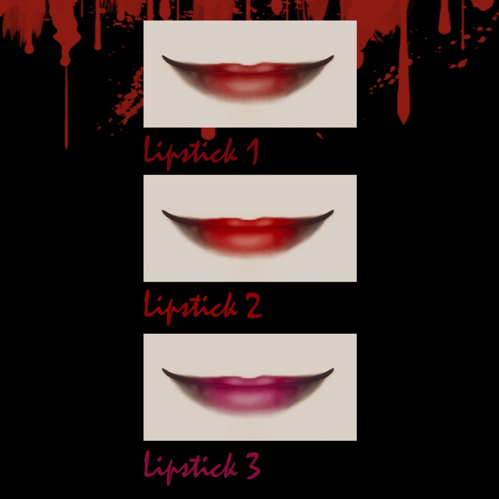 [6 Avatars] Bloody Mary Eyes, Make Up & Nails Textures 缩略图 4