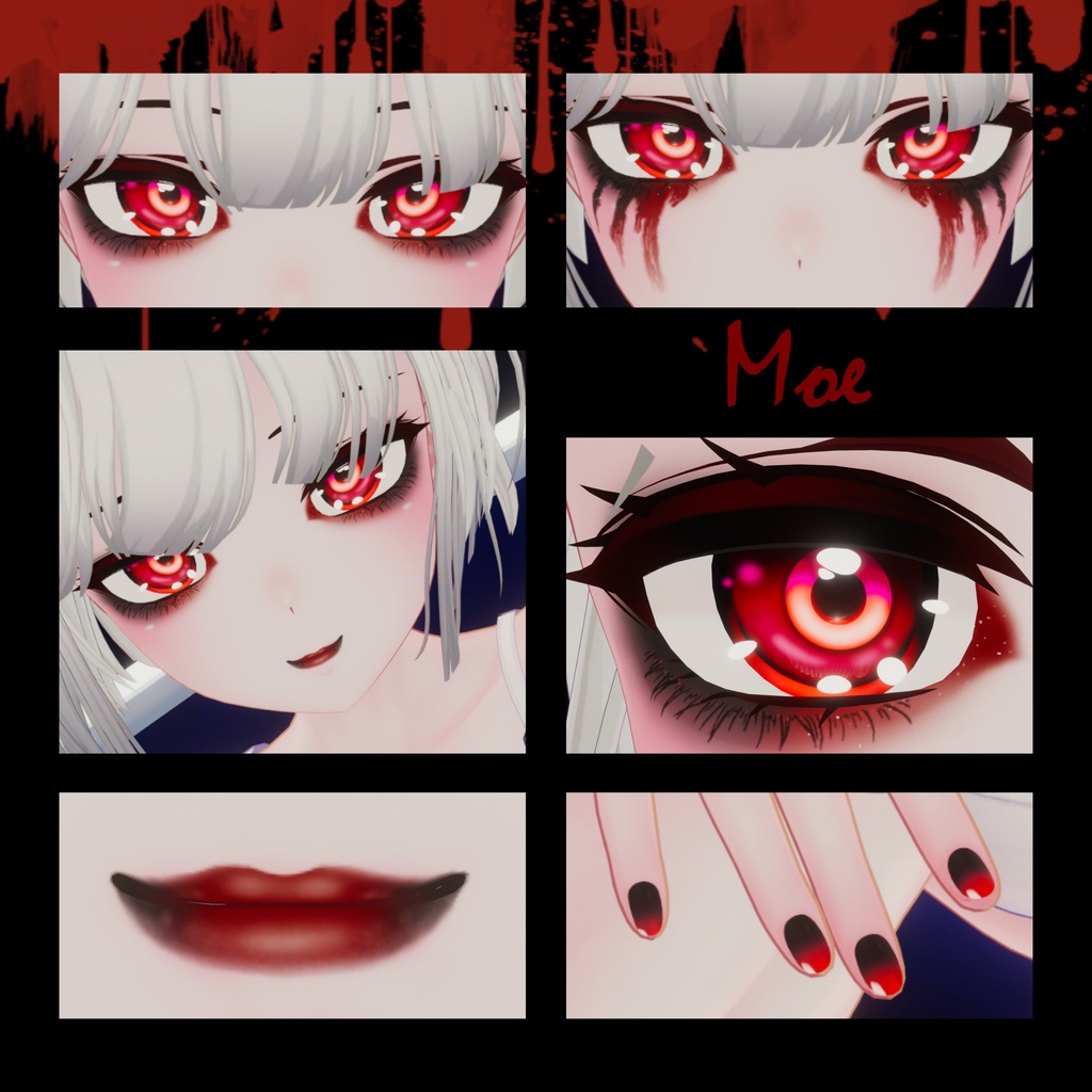 [6 Avatars] Bloody Mary Eyes, Make Up & Nails Textures 缩略图 14