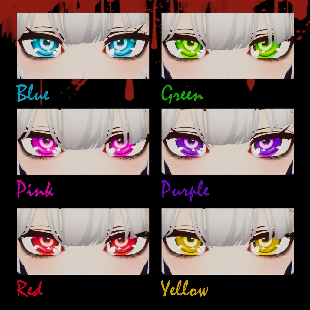 [6 Avatars] Bloody Mary Eyes, Make Up & Nails Textures 缩略图 3