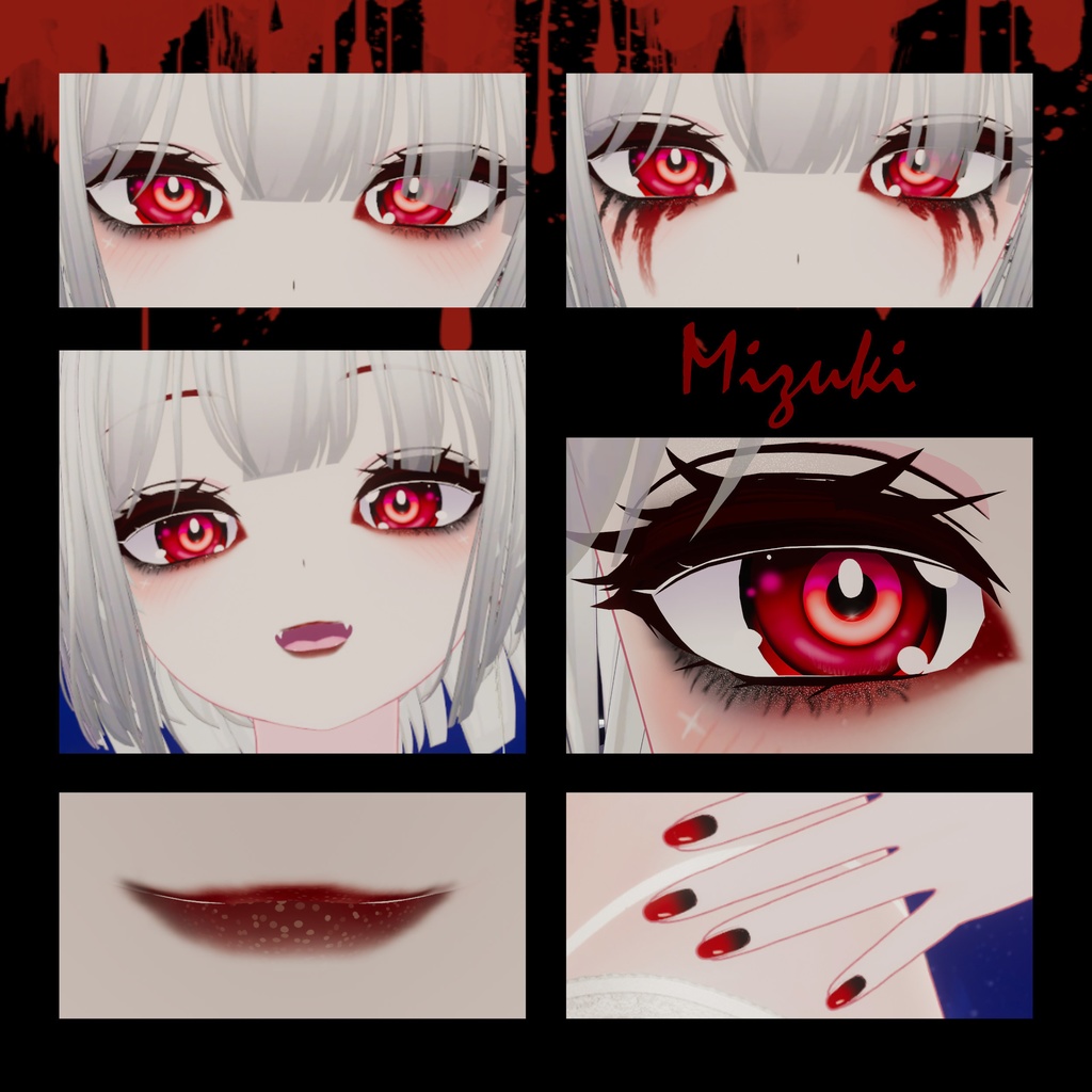 [6 Avatars] Bloody Mary Eyes, Make Up & Nails Textures 缩略图 8