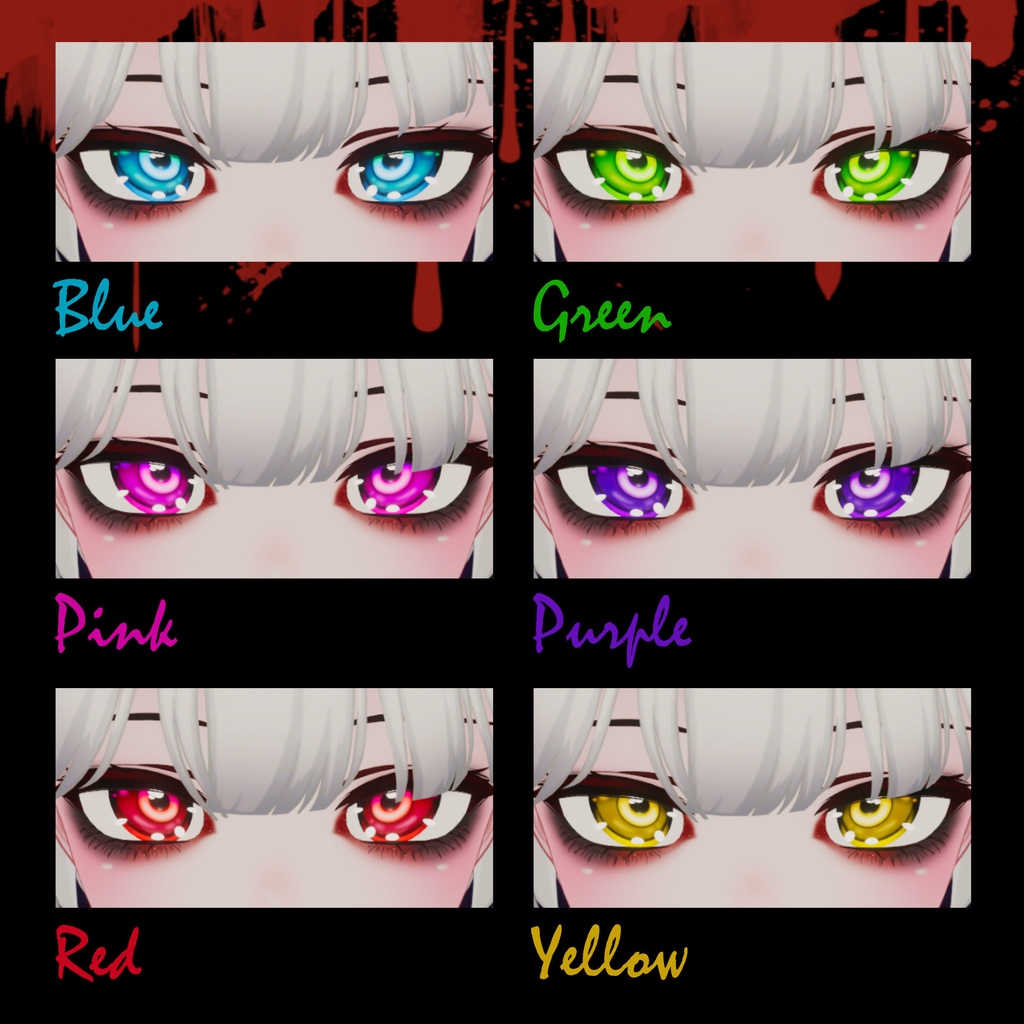 [6 Avatars] Bloody Mary Eyes, Make Up & Nails Textures 缩略图 15