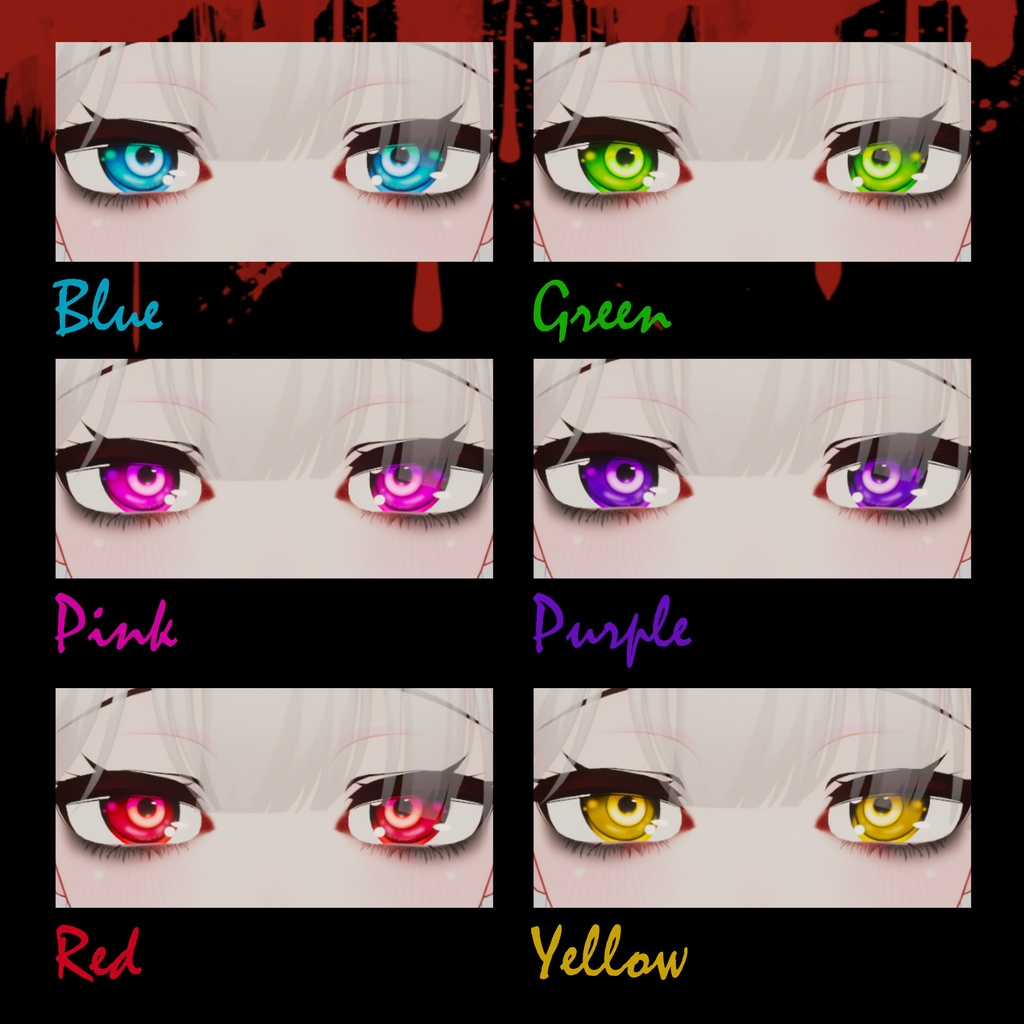 [6 Avatars] Bloody Mary Eyes, Make Up & Nails Textures 缩略图 13
