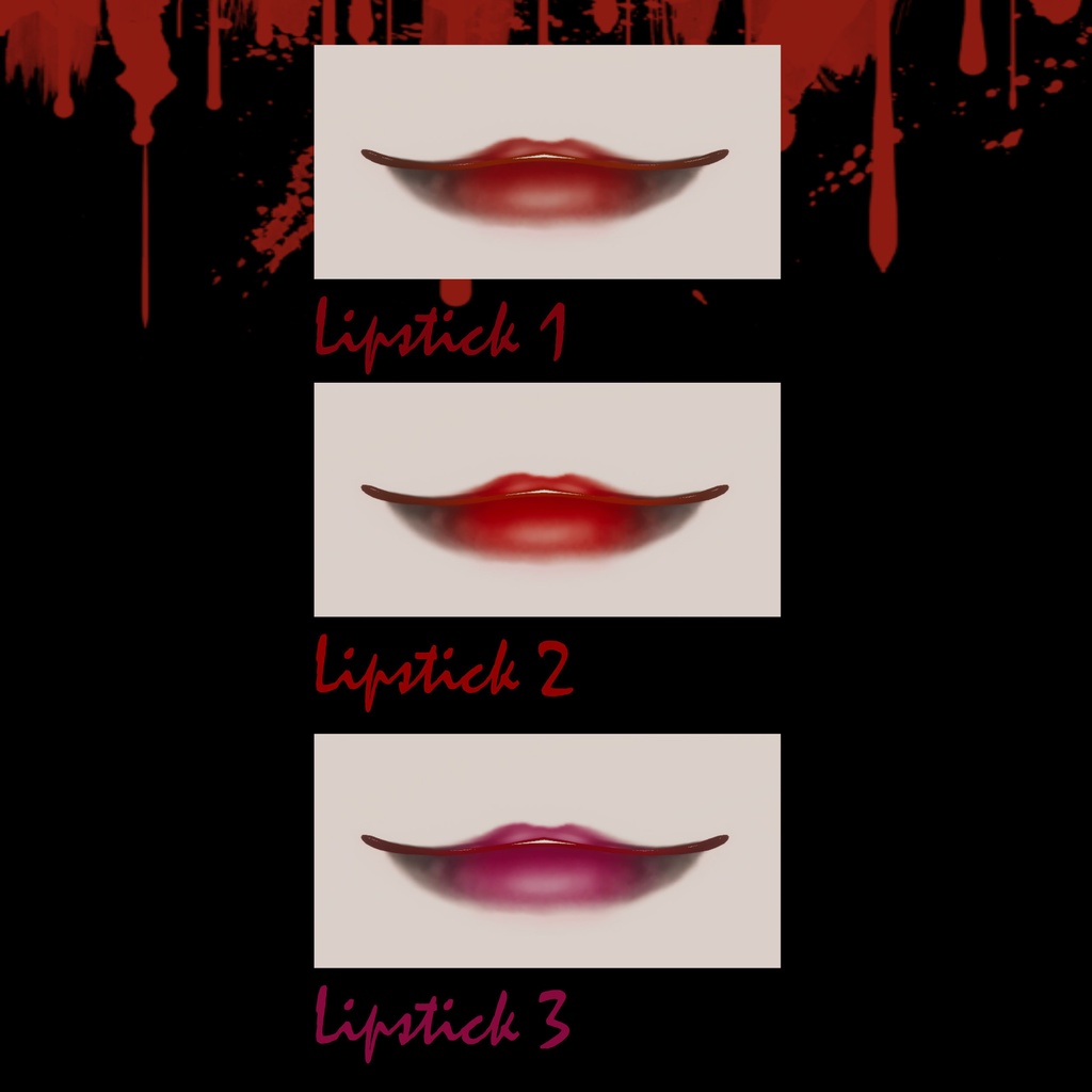 [6 Avatars] Bloody Mary Eyes, Make Up & Nails Textures 缩略图 7