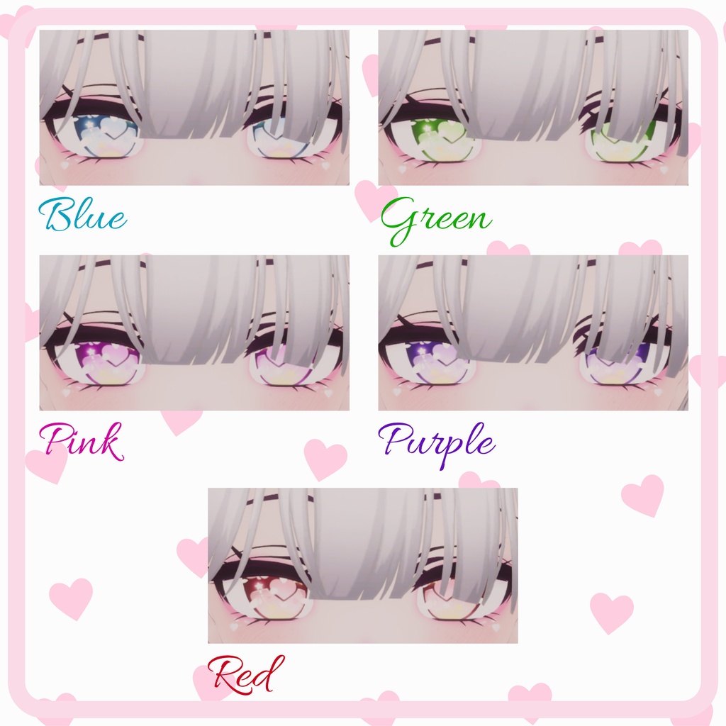 [10 Avatars] Petit Cœur Eyes and Make Up Textures 缩略图 3