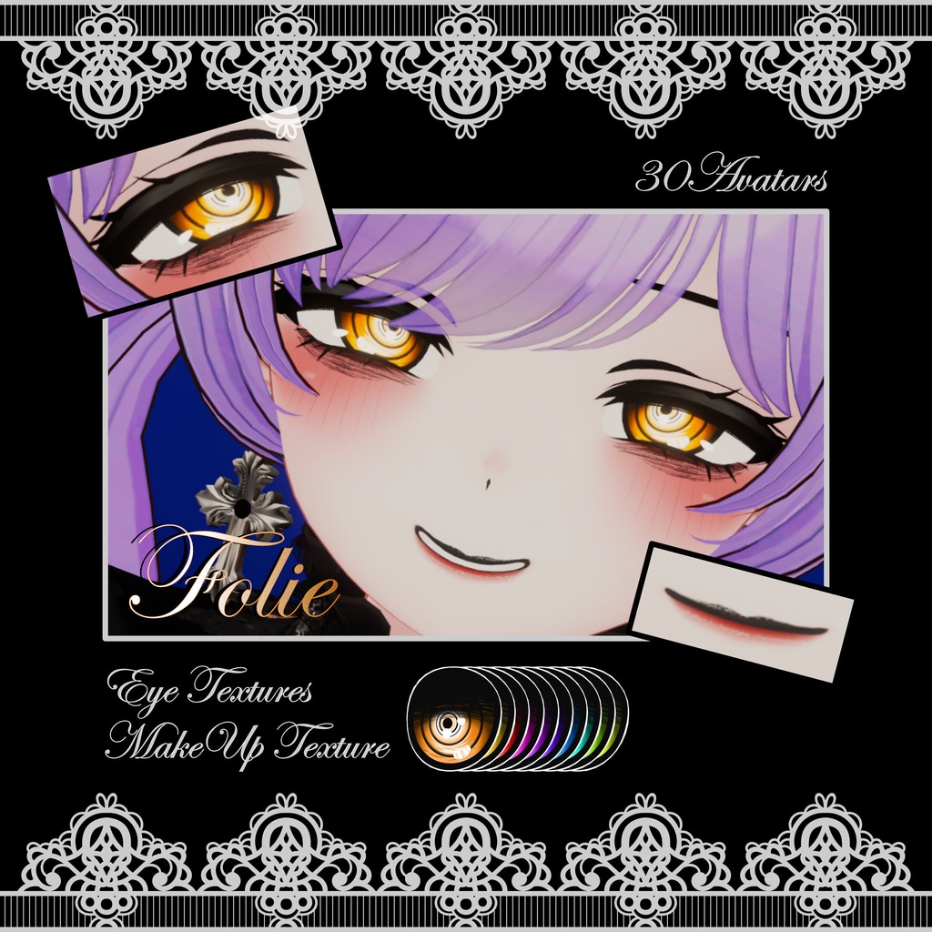 Update [Misaki / 海咲] [Euphorika / ユーフォリカ] ! [30 Avatars] Folie Eyes and Make Up Textures