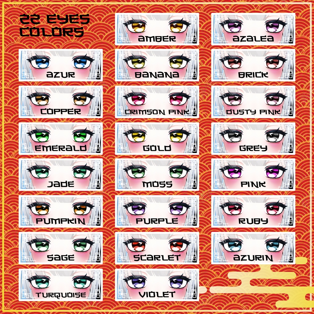 [9 Avatars] Chinese Dynasties Eyes and MakeUp Textures 缩略图 15