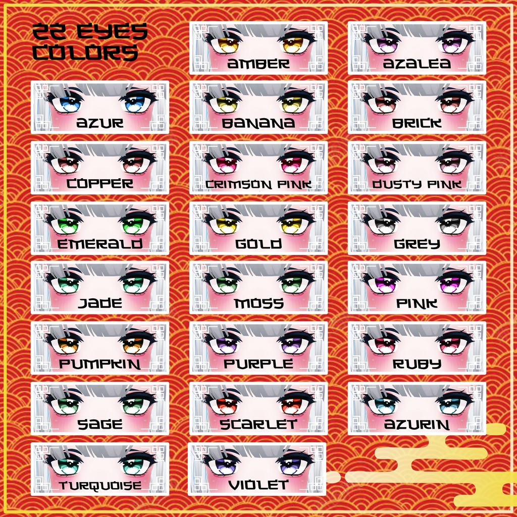 [9 Avatars] Chinese Dynasties Eyes and MakeUp Textures 缩略图 11