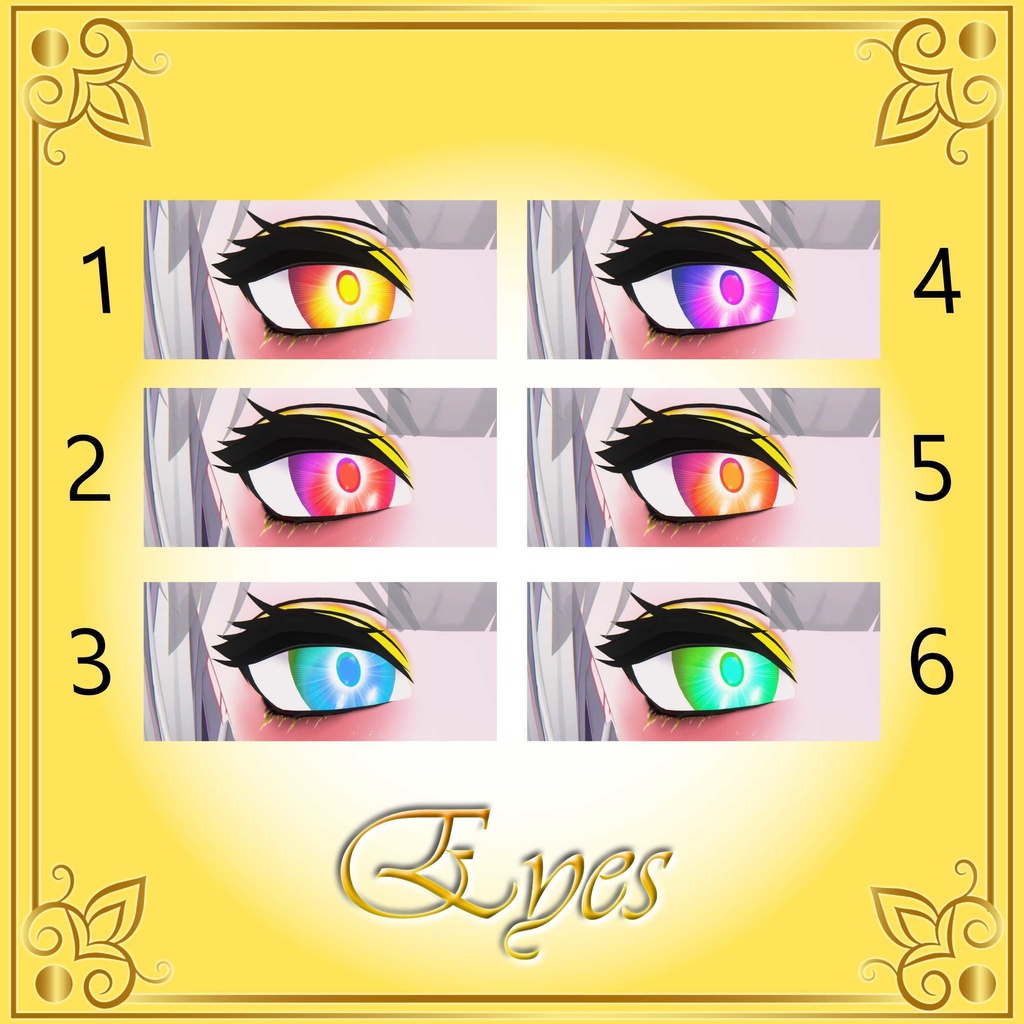 [10 Avatars] Rising Sun Eyes and Make Up Textures 缩略图 18