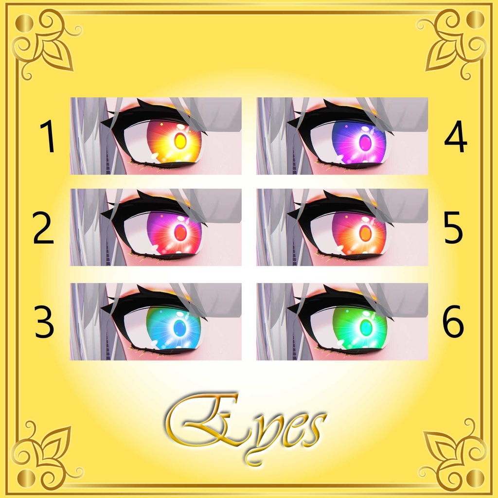 [10 Avatars] Rising Sun Eyes and Make Up Textures 缩略图 6