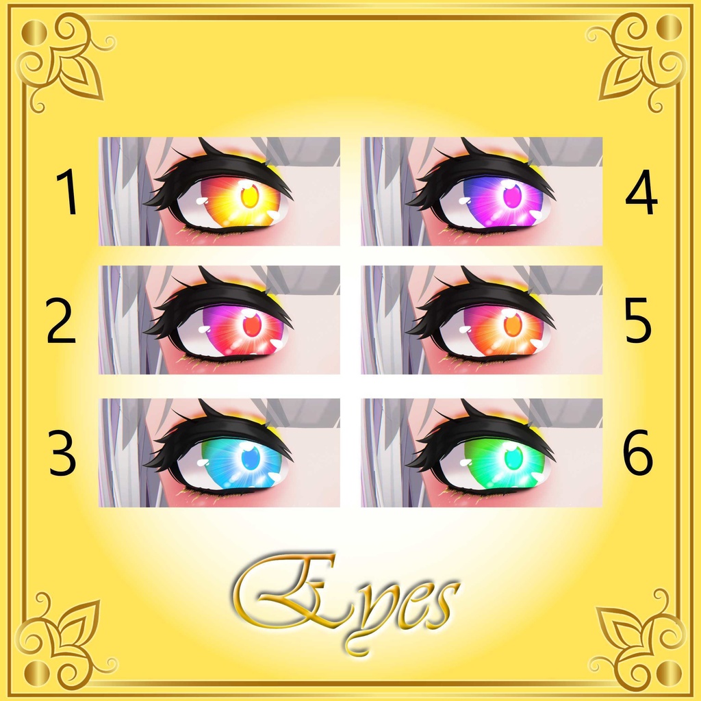 [10 Avatars] Rising Sun Eyes and Make Up Textures 缩略图 3