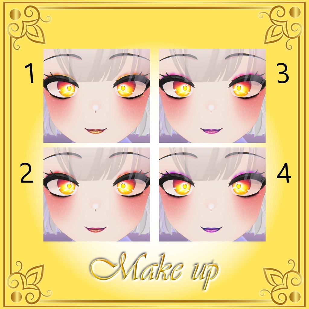 [10 Avatars] Rising Sun Eyes and Make Up Textures 缩略图 10