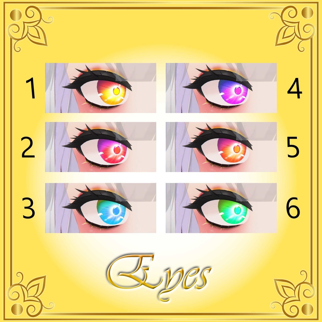 [10 Avatars] Rising Sun Eyes and Make Up Textures 缩略图 9