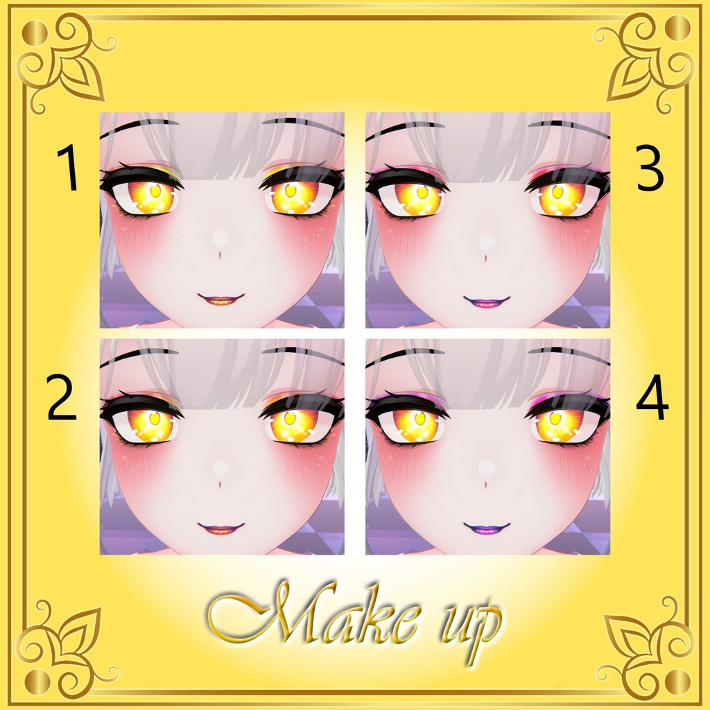 [10 Avatars] Rising Sun Eyes and Make Up Textures 缩略图 16