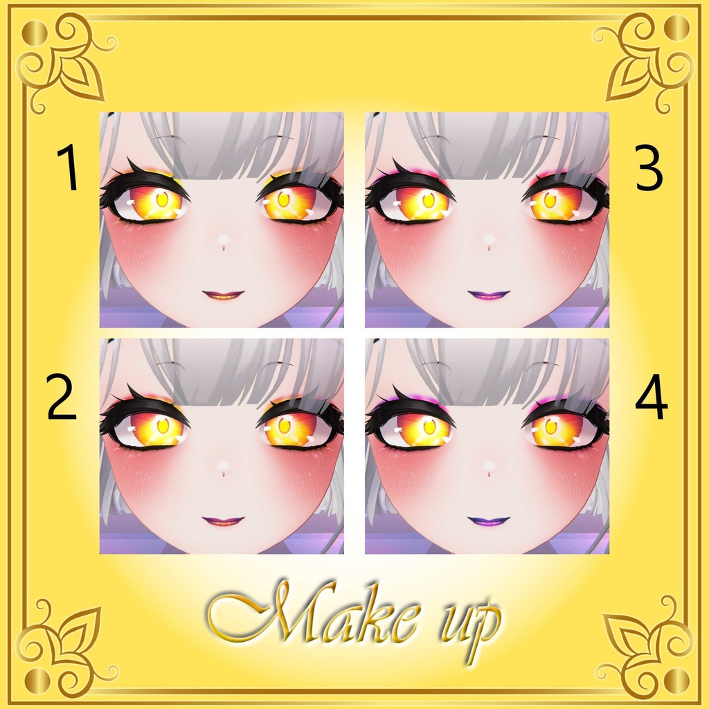 [10 Avatars] Rising Sun Eyes and Make Up Textures 缩略图 4