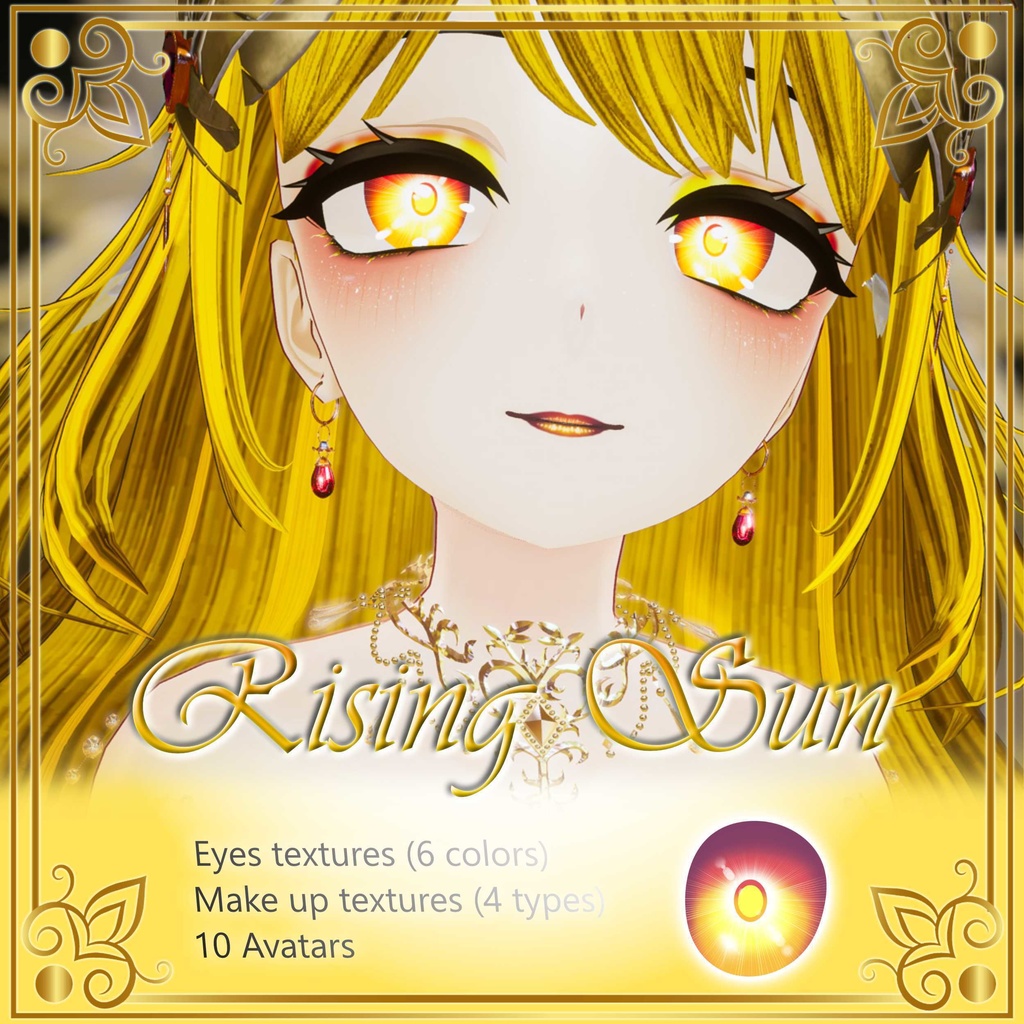 [10 Avatars] Rising Sun Eyes and Make Up Textures
