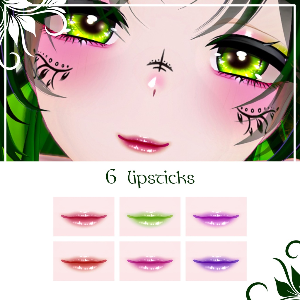 [12 Avatars] Dryad Eyes, Make Up and Tattoos Textures 缩略图 5