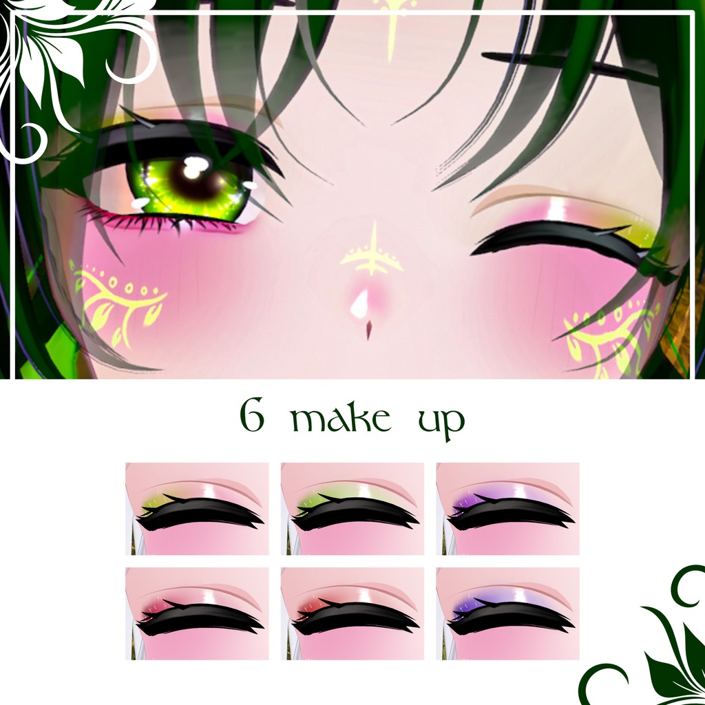 [12 Avatars] Dryad Eyes, Make Up and Tattoos Textures 缩略图 4