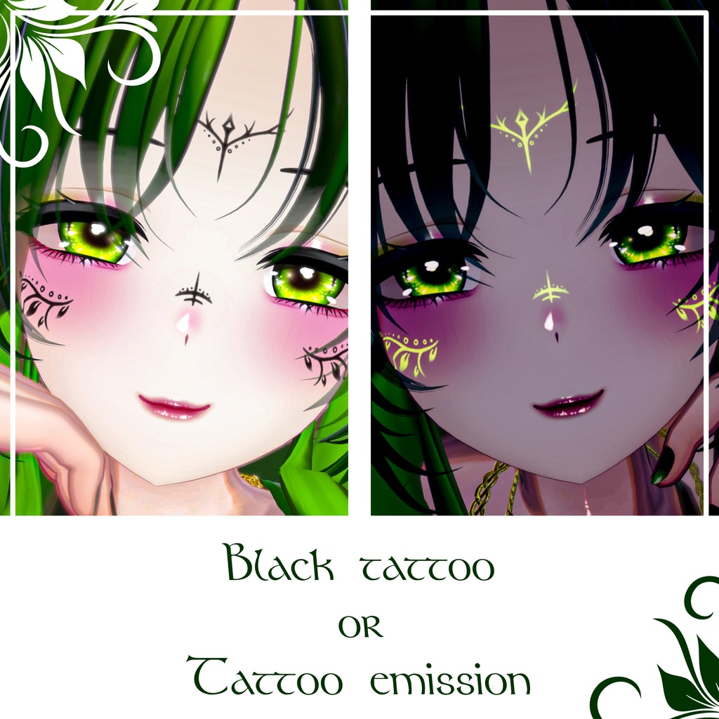 [12 Avatars] Dryad Eyes, Make Up and Tattoos Textures 缩略图 2
