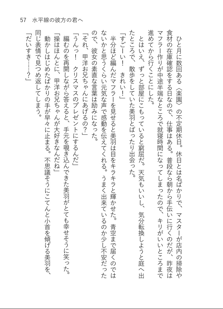 水平線の彼方の君へ【匿名配送】