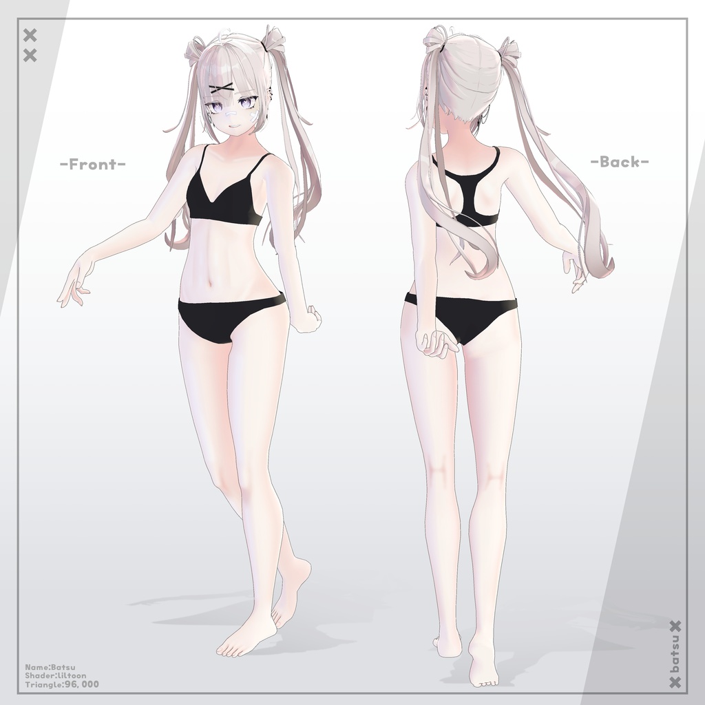 オリジナル3Dモデル「ばつ」