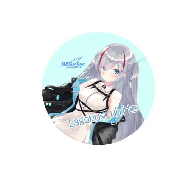 らごぱすホワイト缶バッジ-2022モデル