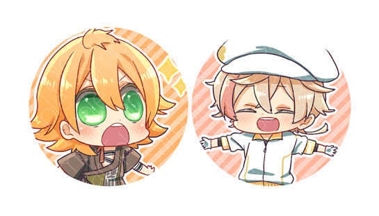 脇差たちが楽しそうな缶バッチ うらものセット