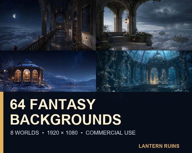 映画的ファンタジー背景64枚|ゲーム・ノベル制作用・フルHD