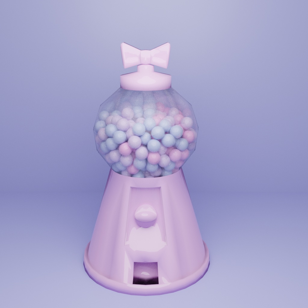 リボン付きガムボールマシーン