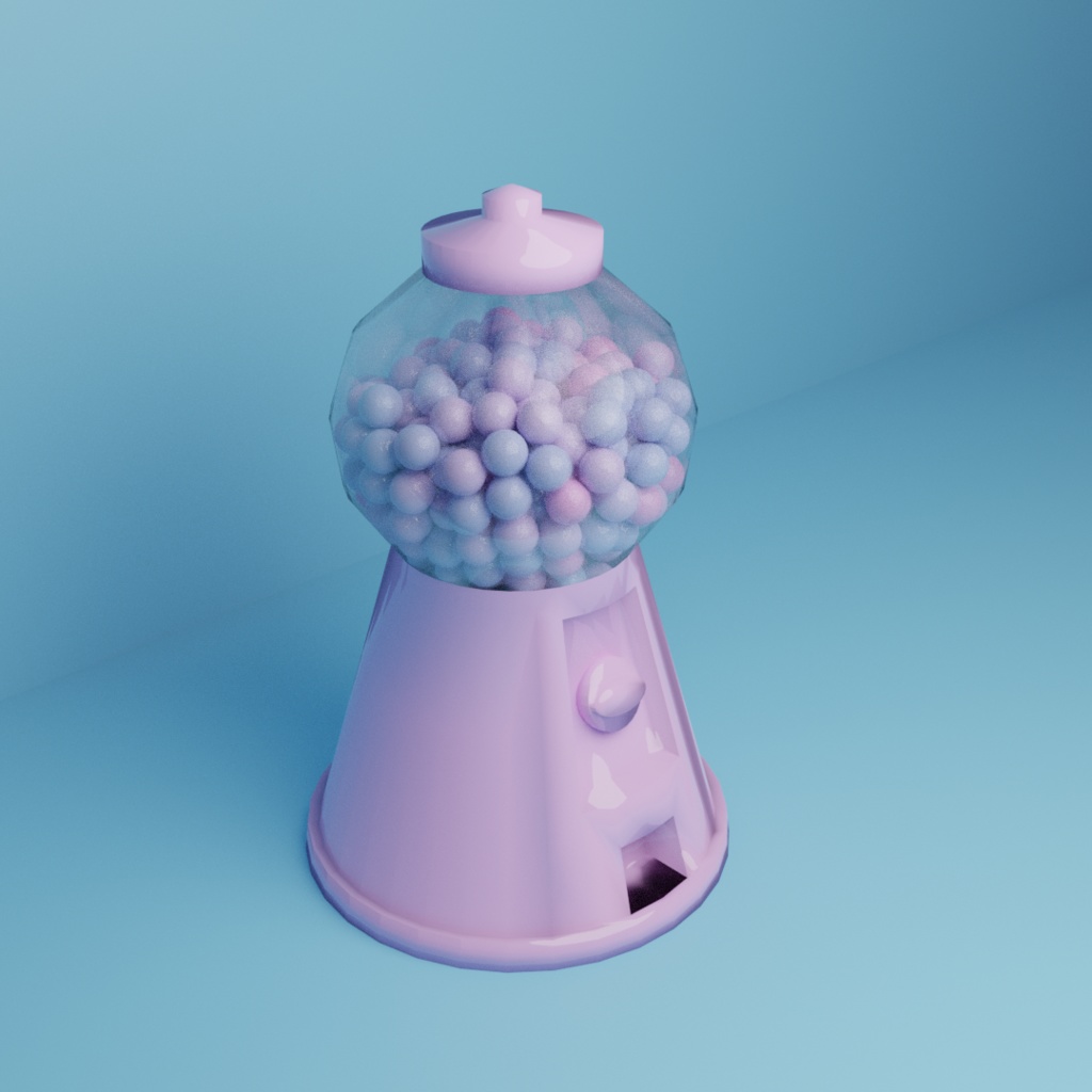 リボン付きガムボールマシーン